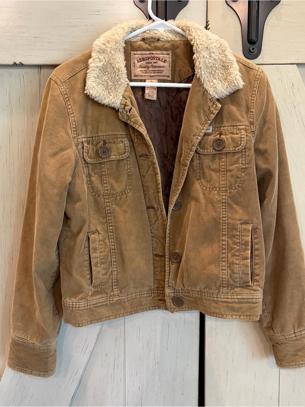 Vintage Aeropostale Beige Corduroy Jacket Size Large